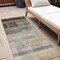 Edge Collections - 8' - Brown - Stain-Resistant Indoor Outdoor Ombre Runner Rug - 1 Piece